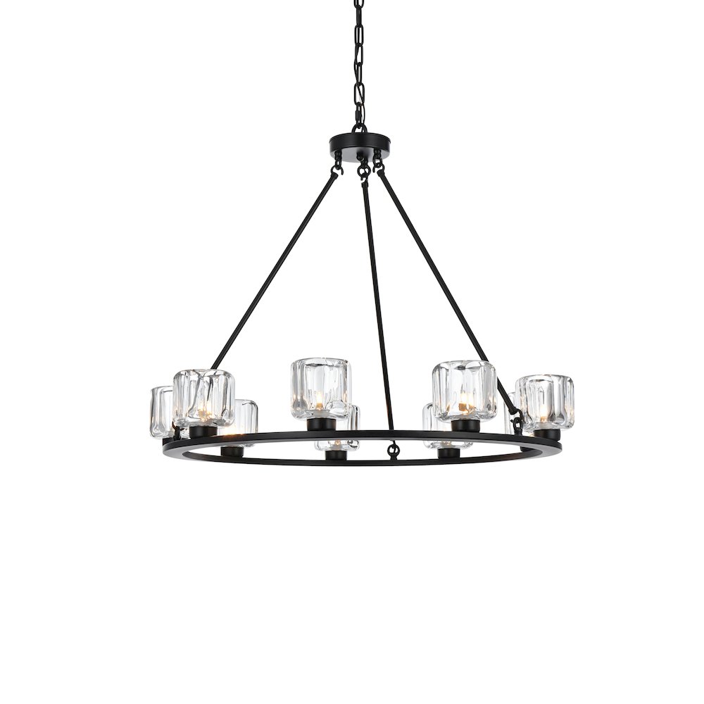 Cadence 32 Inch Chandelier In Black. Picture 3