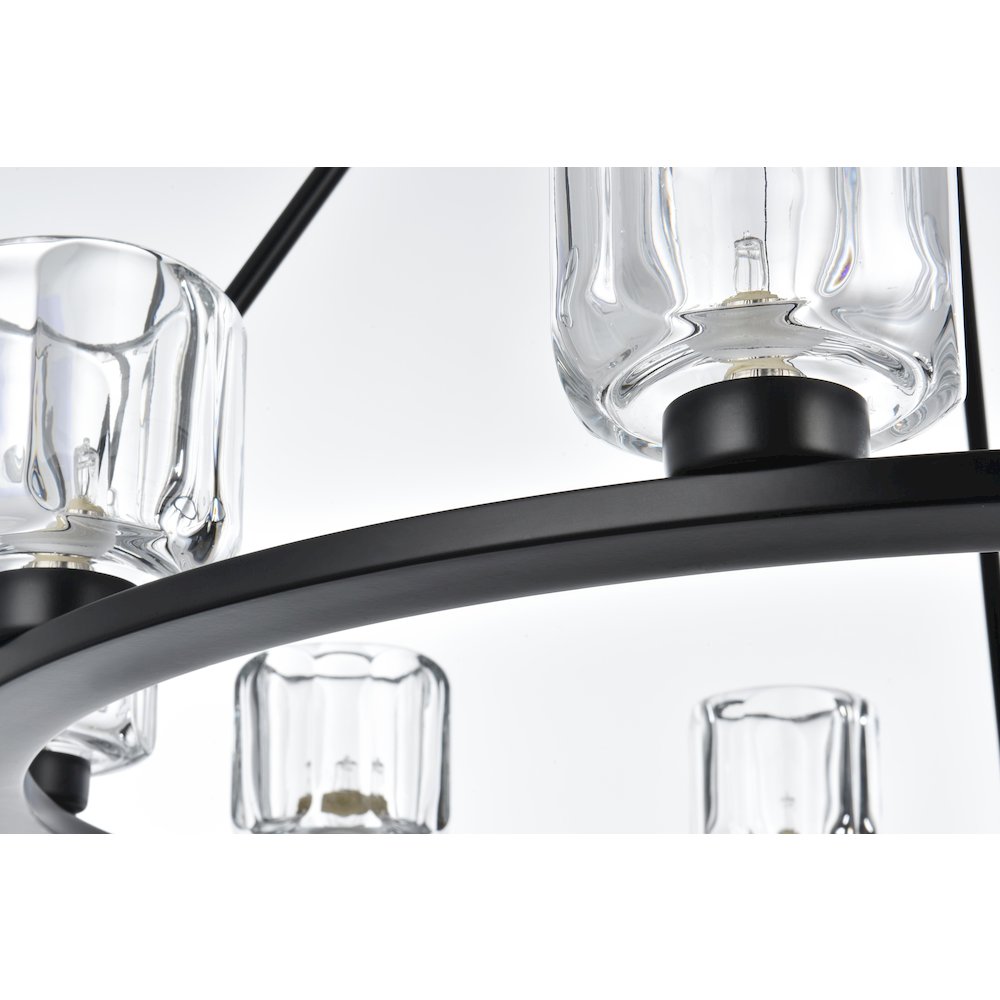 Cadence 32 Inch Chandelier In Black. Picture 4