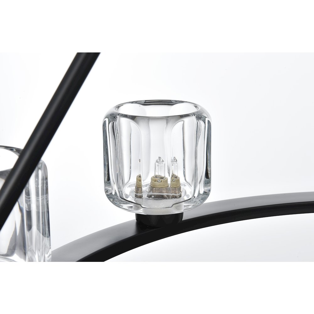 Cadence 32 Inch Chandelier In Black. Picture 5