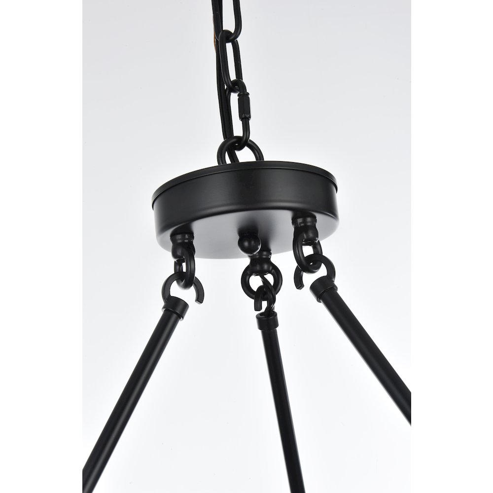 Cadence 32 Inch Chandelier In Black. Picture 6