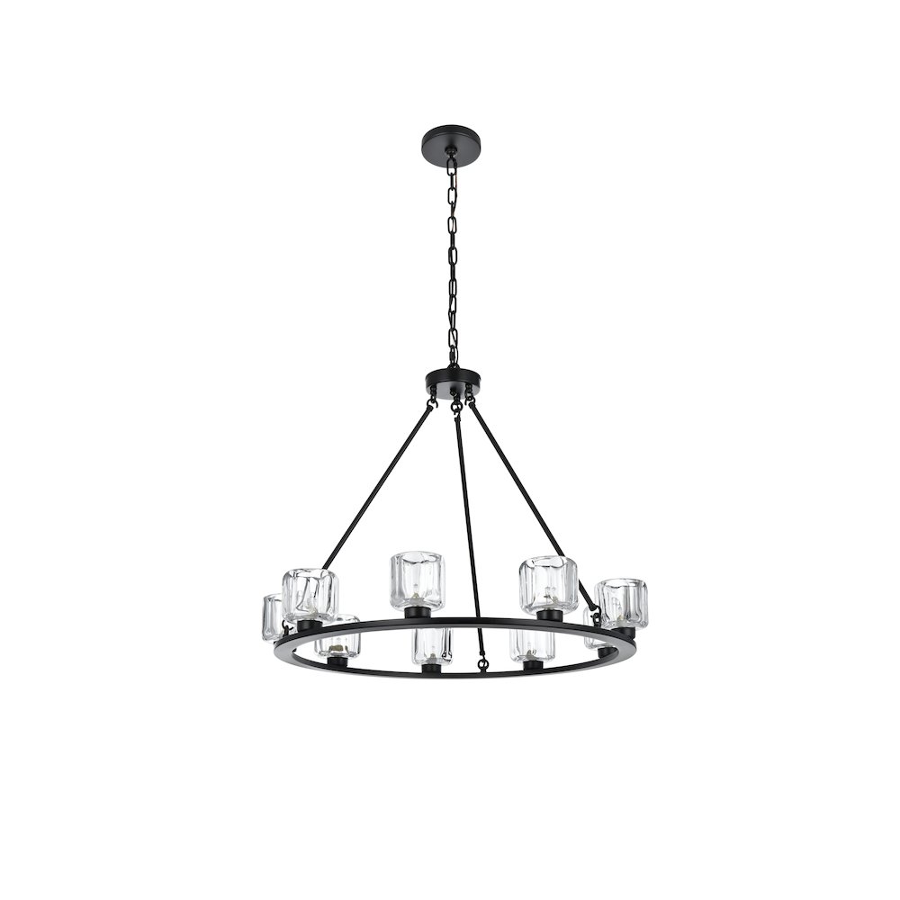 Cadence 32 Inch Chandelier In Black. Picture 7