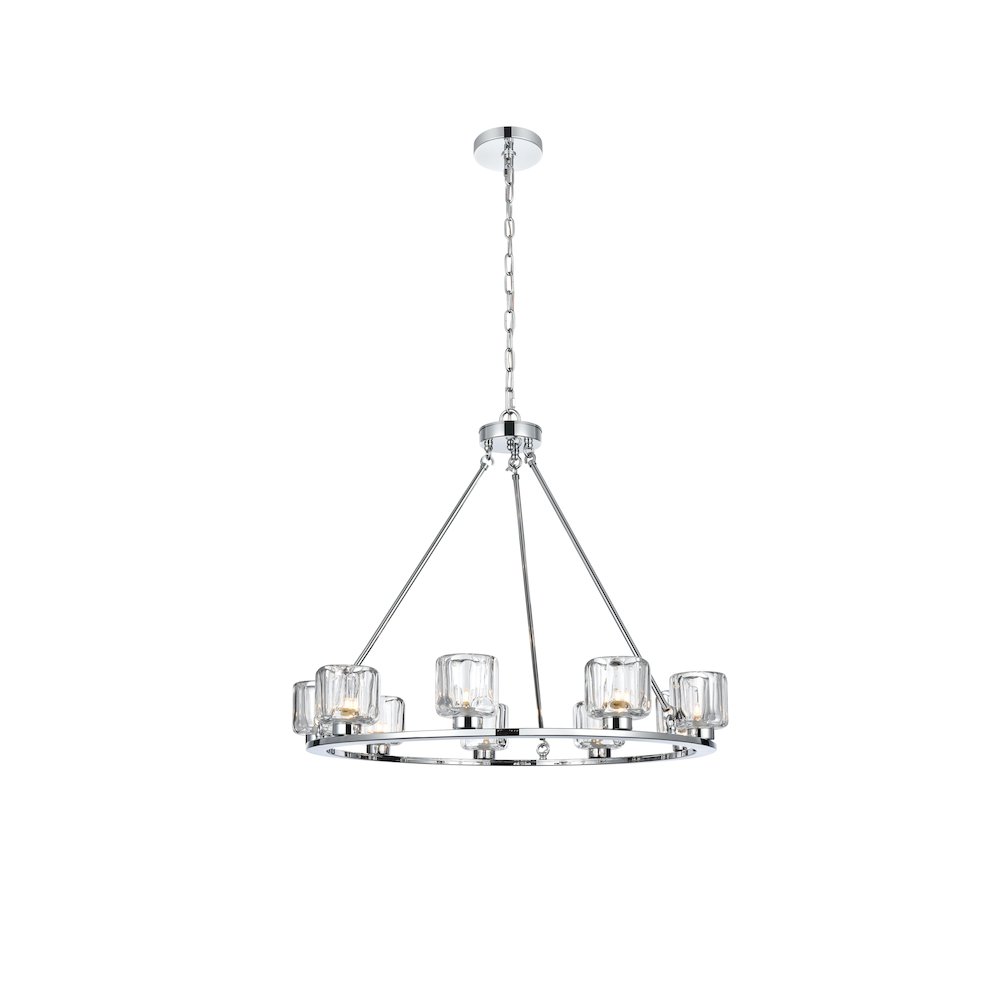 Cadence 32 Inch Chandelier In Chrome. Picture 1