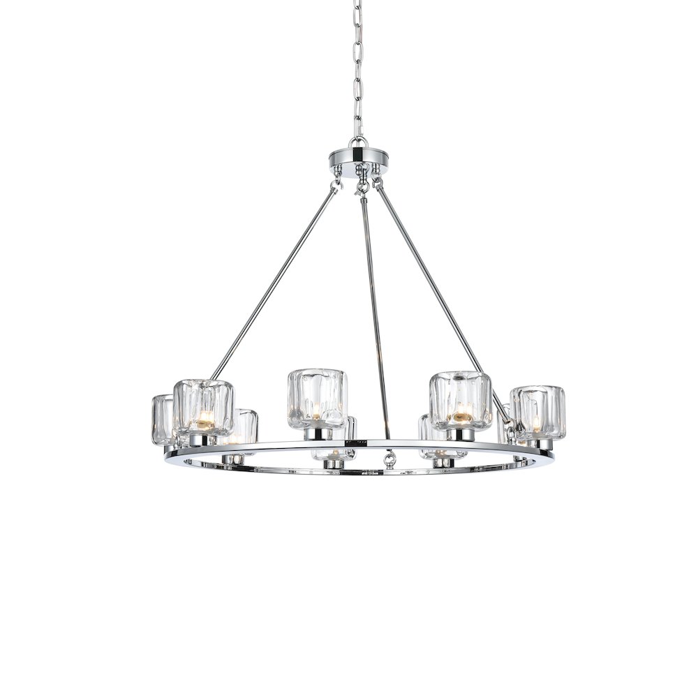 Cadence 32 Inch Chandelier In Chrome. Picture 3