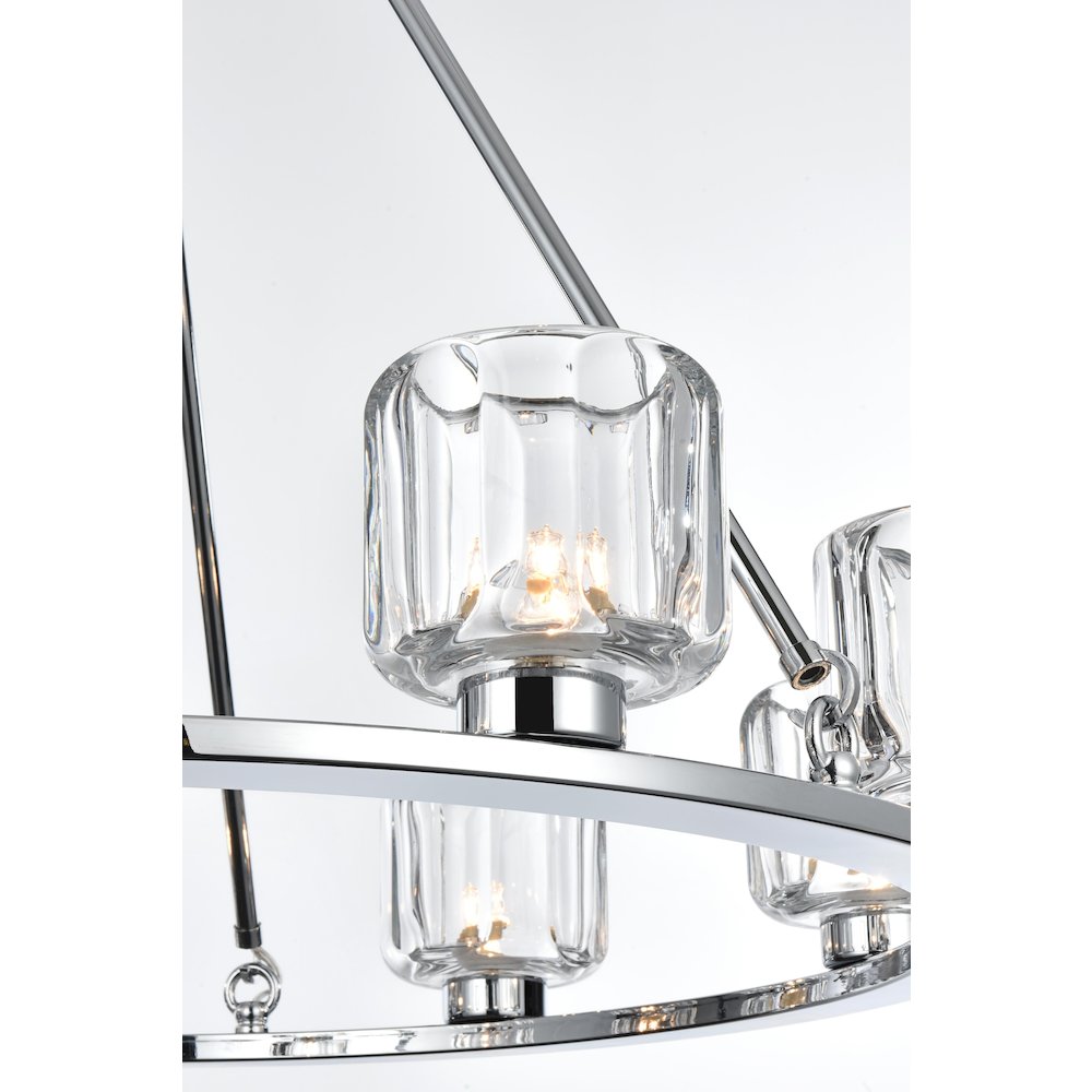 Cadence 32 Inch Chandelier In Chrome. Picture 4