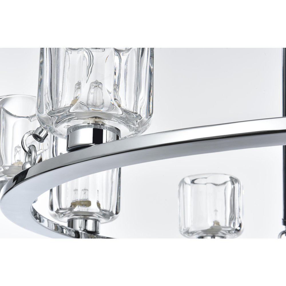 Cadence 32 Inch Chandelier In Chrome. Picture 6