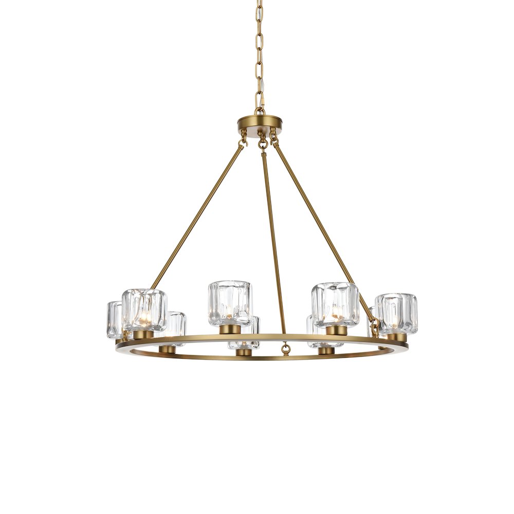 Cadence 32 Inch Chandelier In Satin Gold. Picture 3