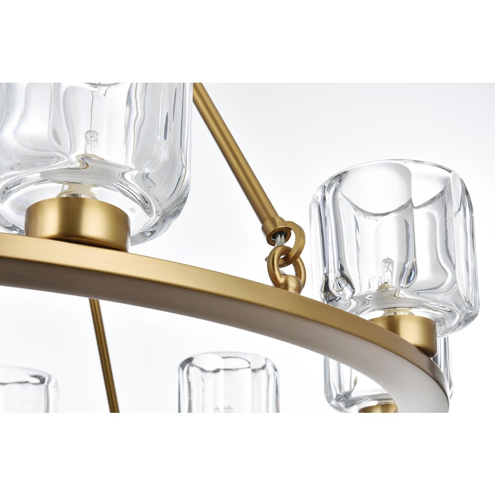Cadence 32 Inch Chandelier In Satin Gold. Picture 4