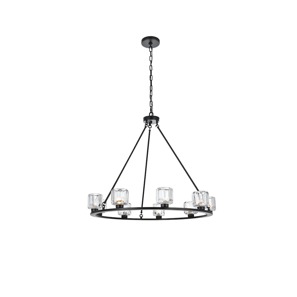 Cadence 36 Inch Chandelier In Black. Picture 1
