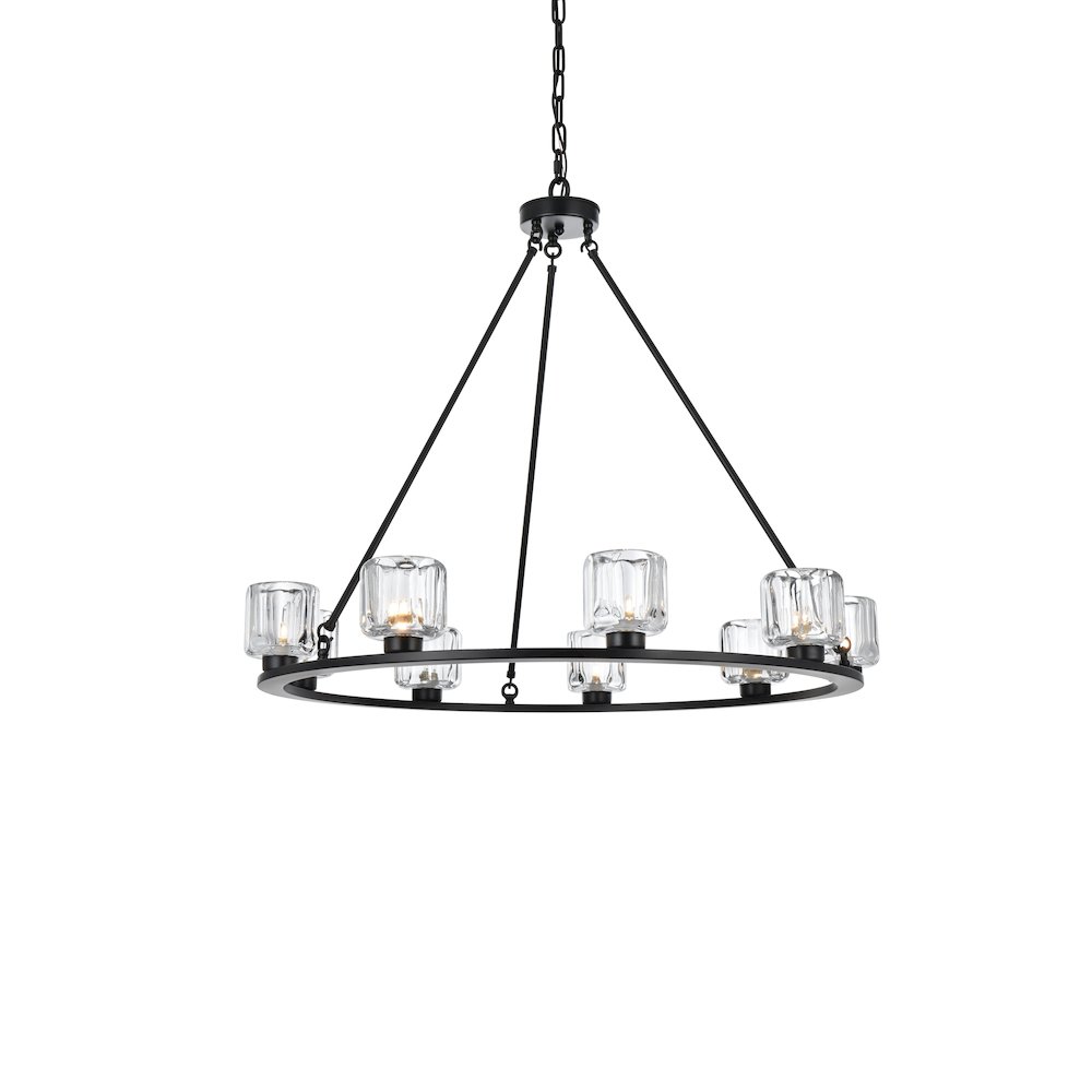 Cadence 36 Inch Chandelier In Black. Picture 3