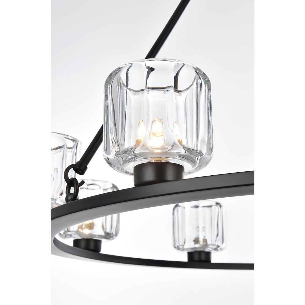Cadence 36 Inch Chandelier In Black. Picture 4