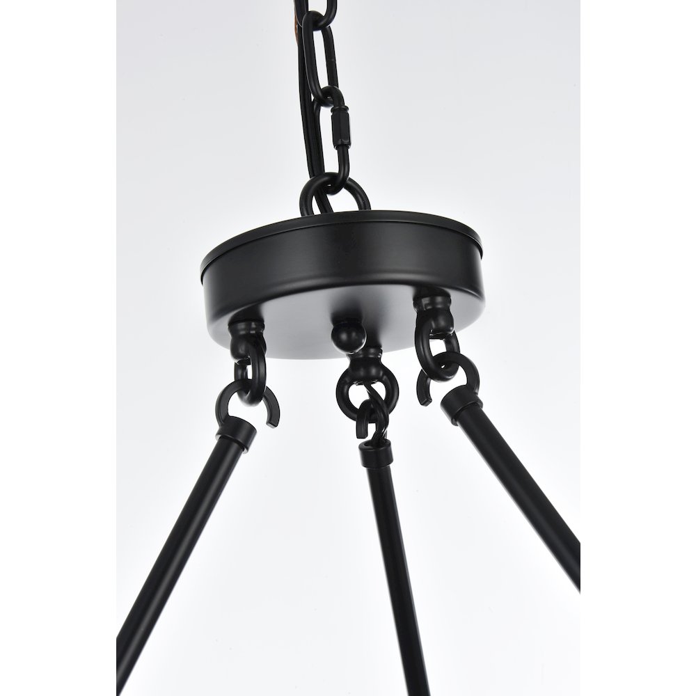 Cadence 36 Inch Chandelier In Black. Picture 5
