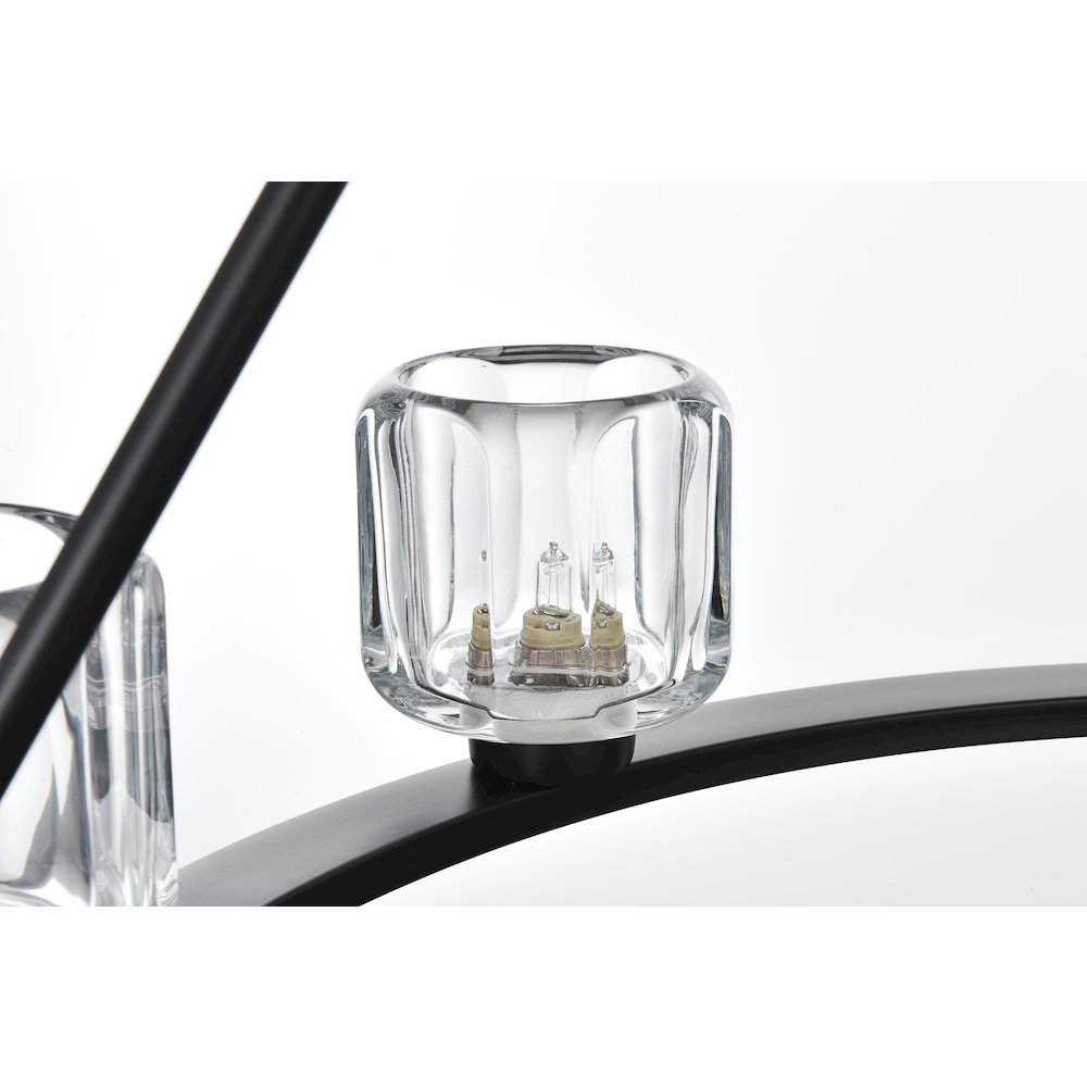 Cadence 36 Inch Chandelier In Black. Picture 6