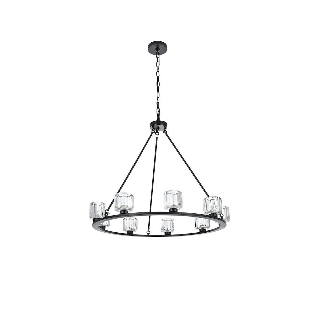 Cadence 36 Inch Chandelier In Black. Picture 7