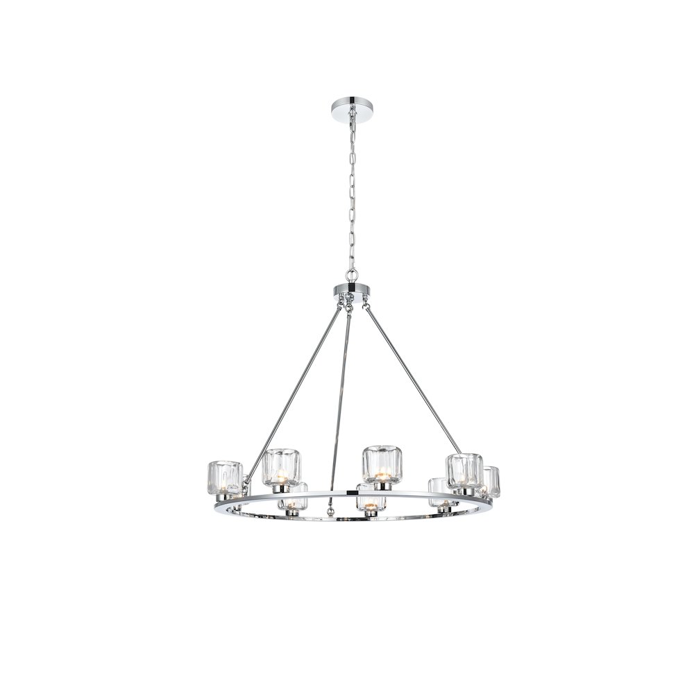 Cadence 36 Inch Chandelier In Chrome. Picture 1