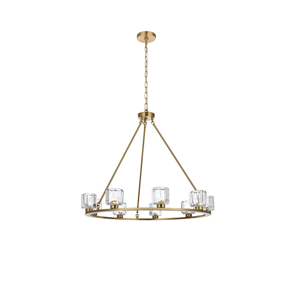 Cadence 36 Inch Chandelier In Satin Gold. Picture 1