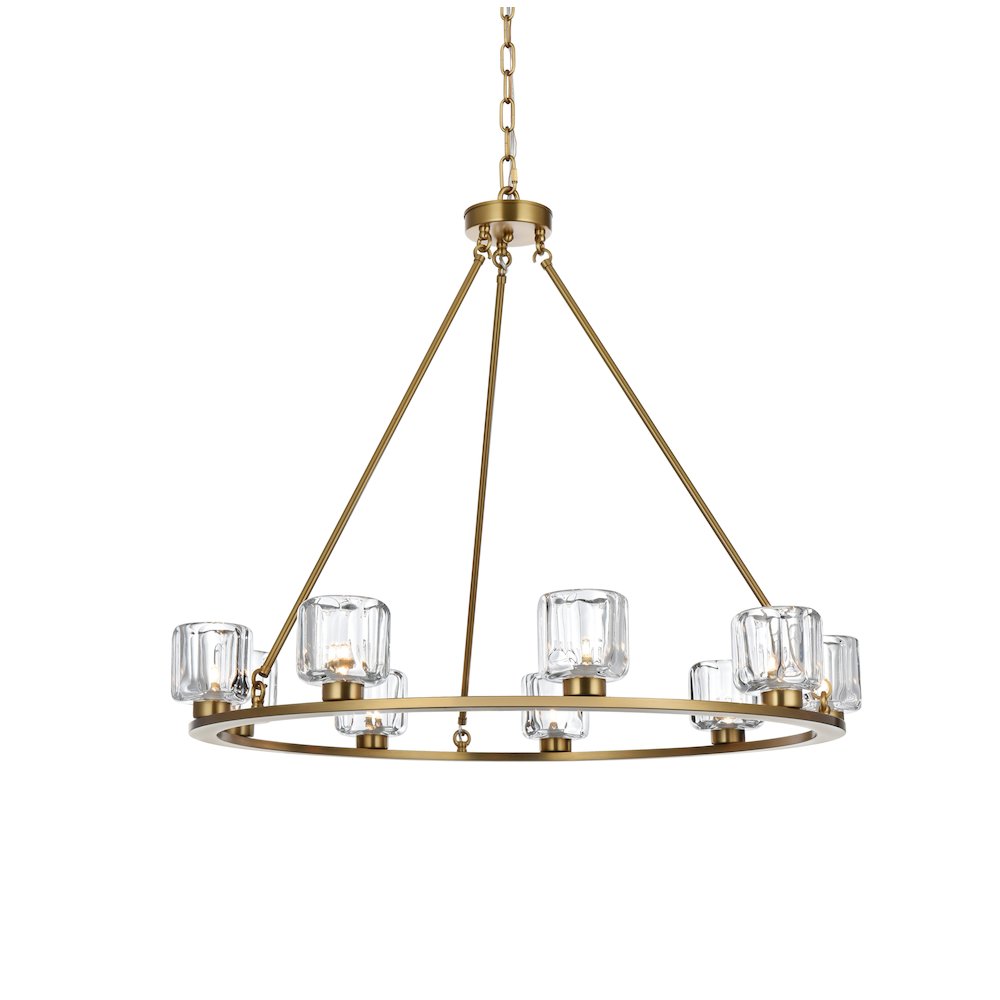 Cadence 36 Inch Chandelier In Satin Gold. Picture 3
