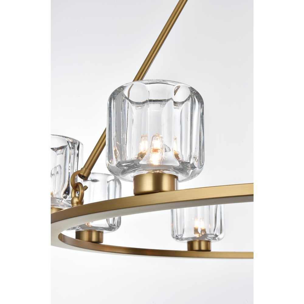 Cadence 36 Inch Chandelier In Satin Gold. Picture 4