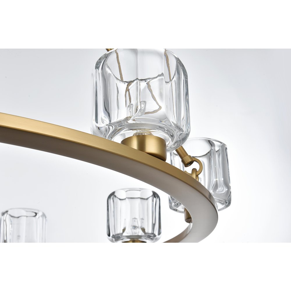 Cadence 36 Inch Chandelier In Satin Gold. Picture 6