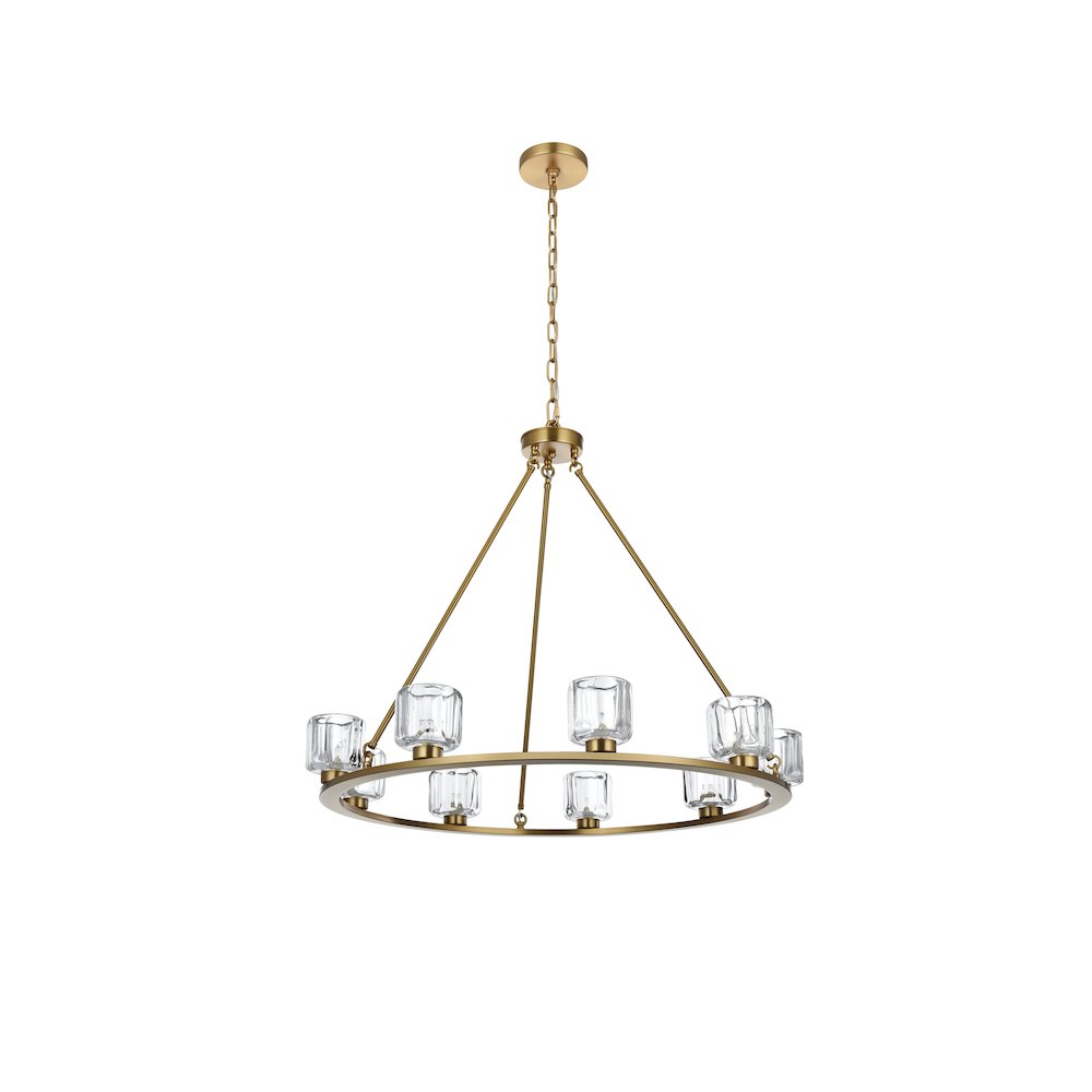 Cadence 36 Inch Chandelier In Satin Gold. Picture 7