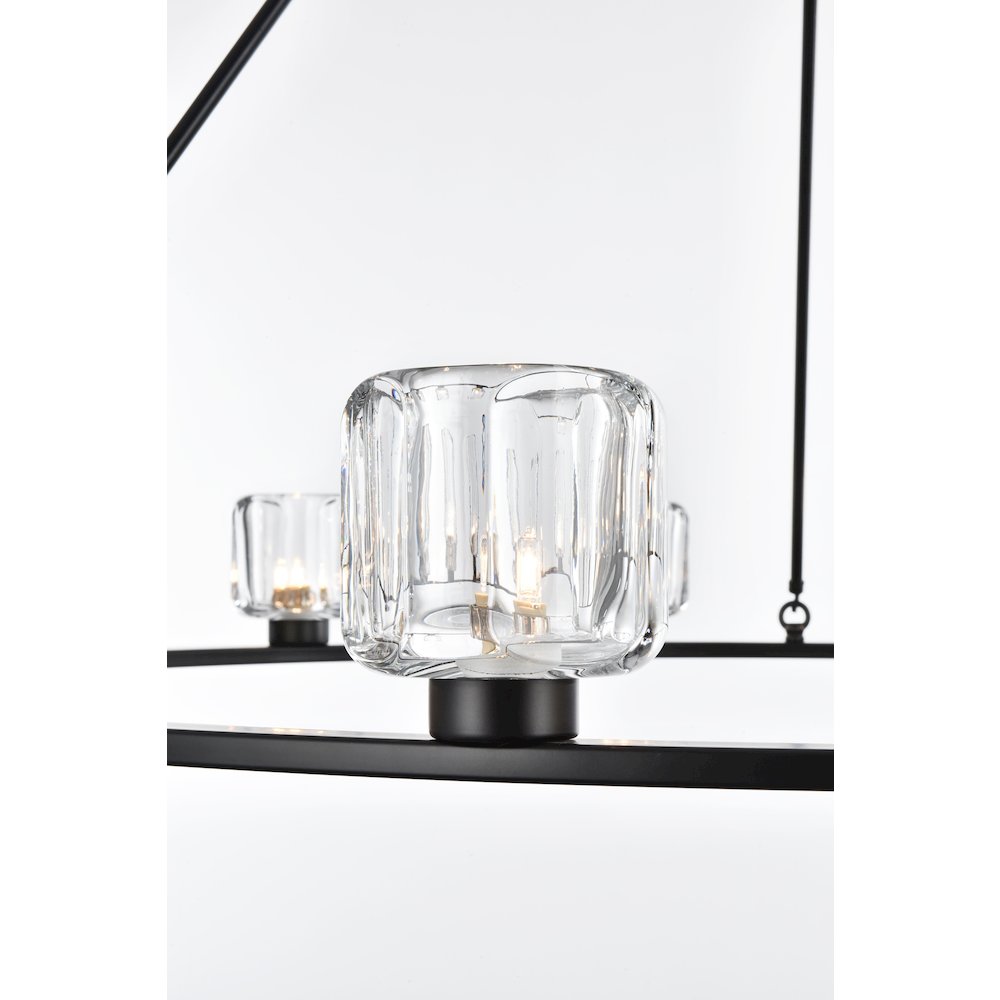 Cadence 48 Inch Chandelier In Black. Picture 4