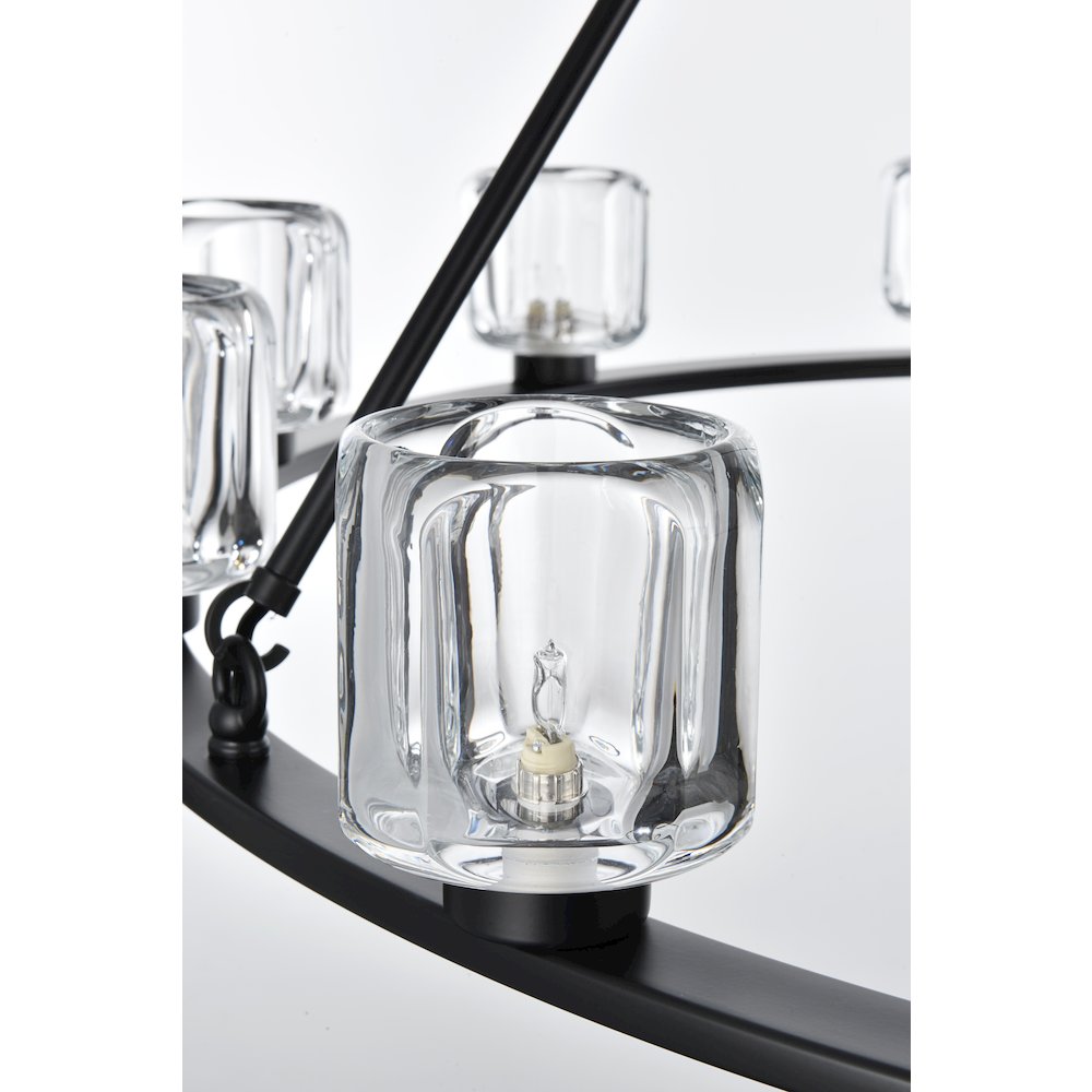 Cadence 48 Inch Chandelier In Black. Picture 5