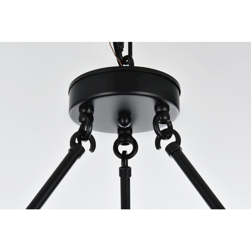 Cadence 48 Inch Chandelier In Black. Picture 6