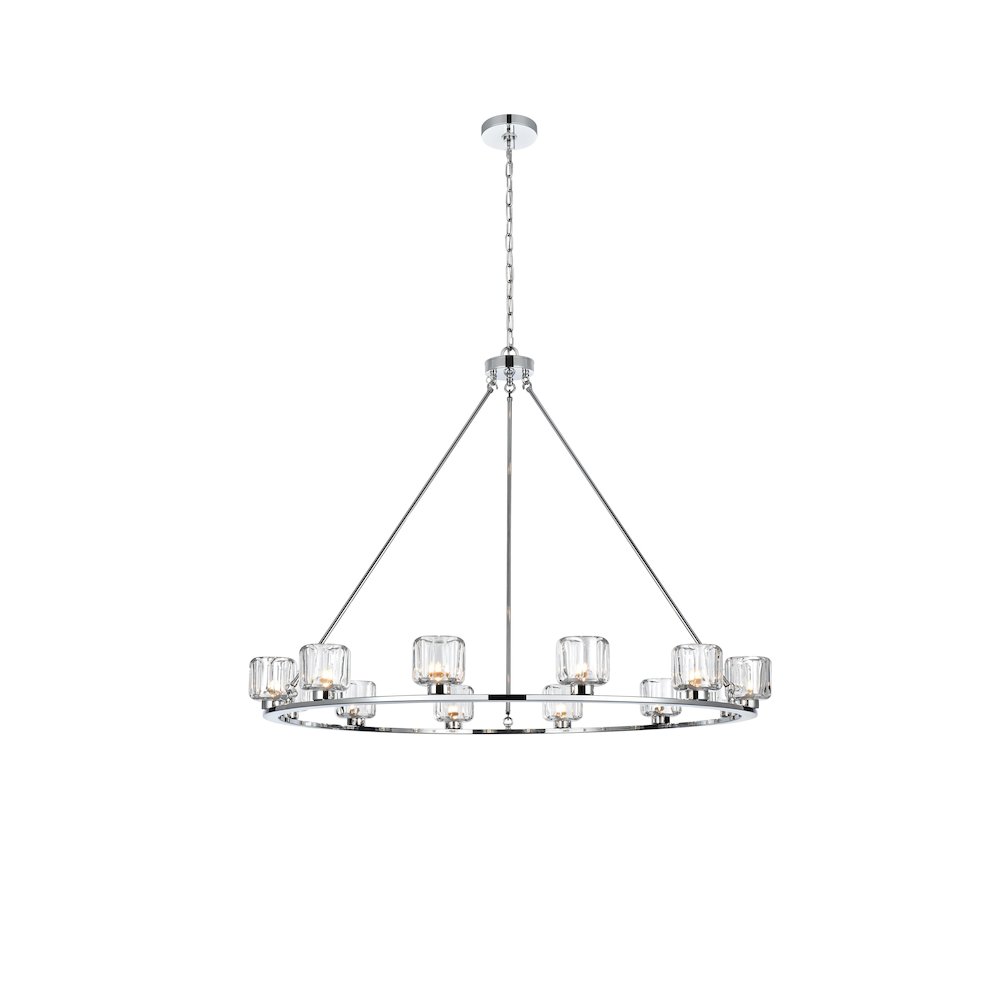 Cadence 48 Inch Chandelier In Chrome. Picture 1