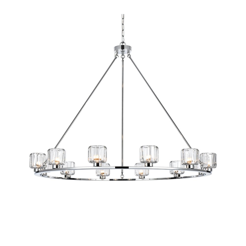 Cadence 48 Inch Chandelier In Chrome. Picture 3