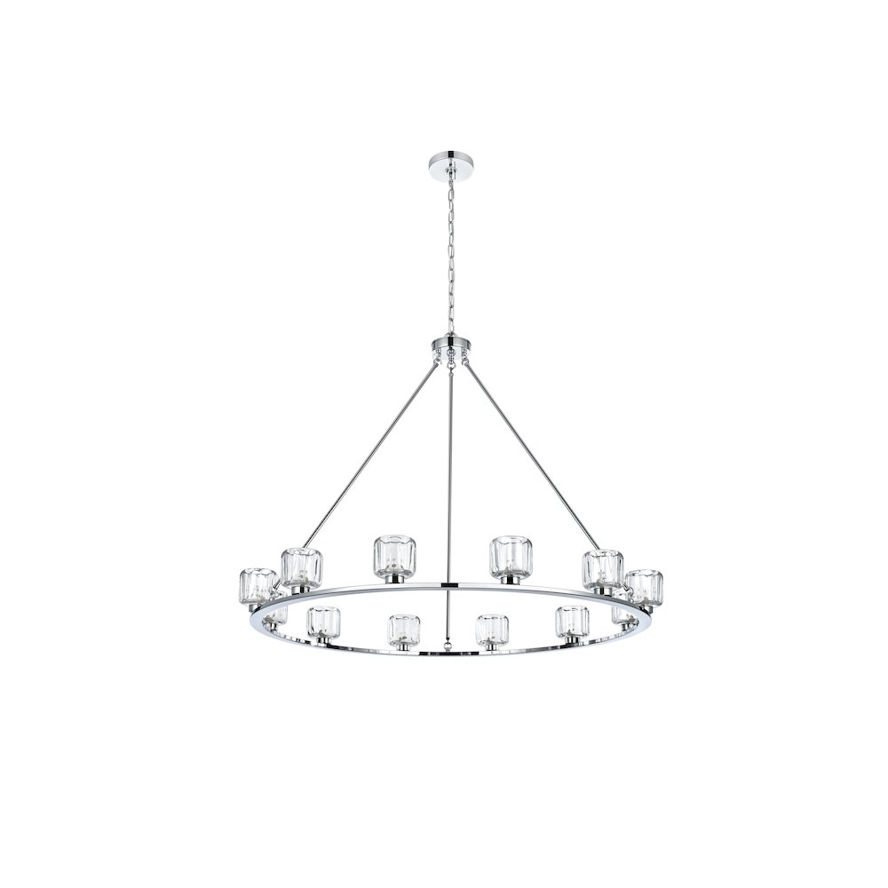 Cadence 48 Inch Chandelier In Chrome. Picture 7