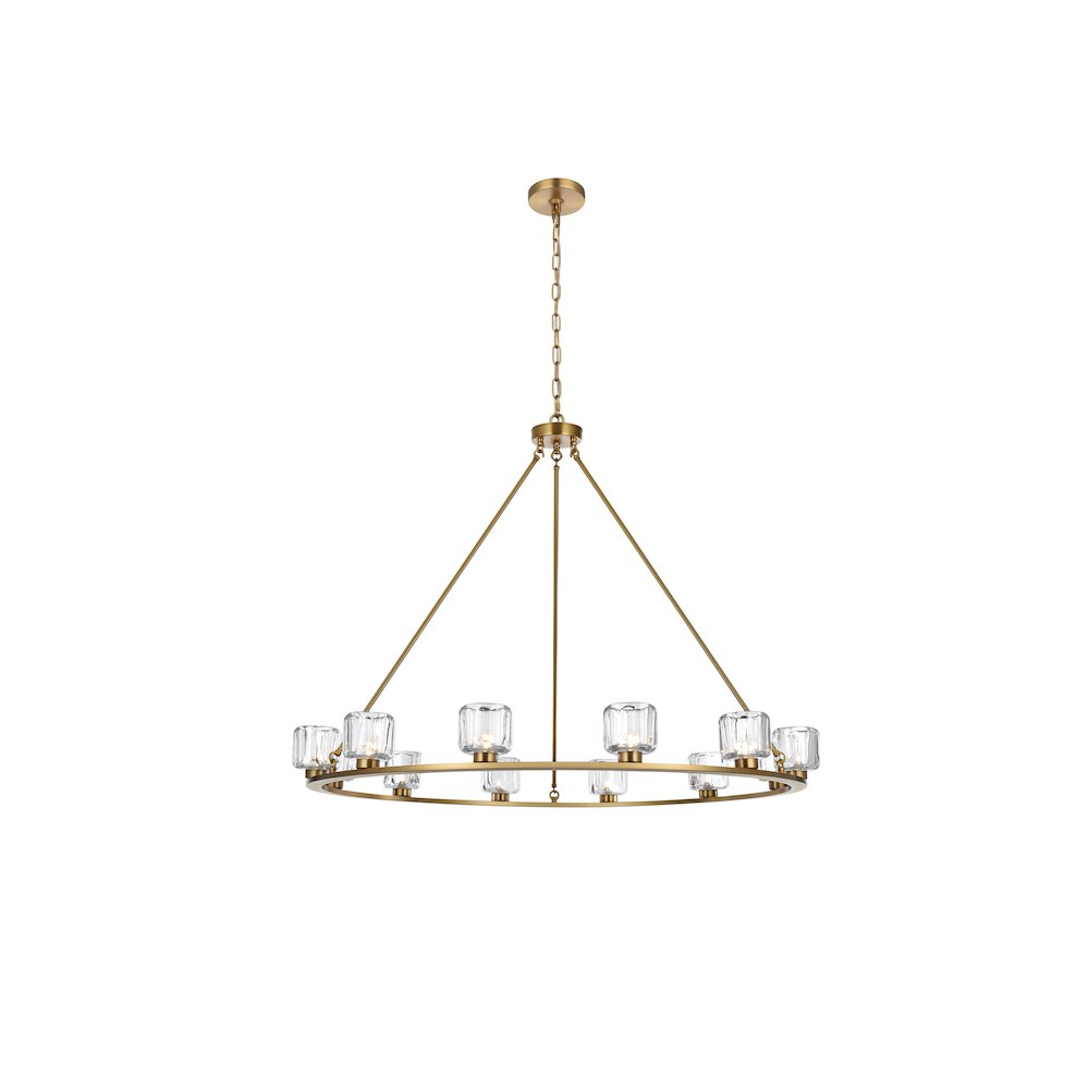 Cadence 48 Inch Chandelier In Satin Gold. Picture 1