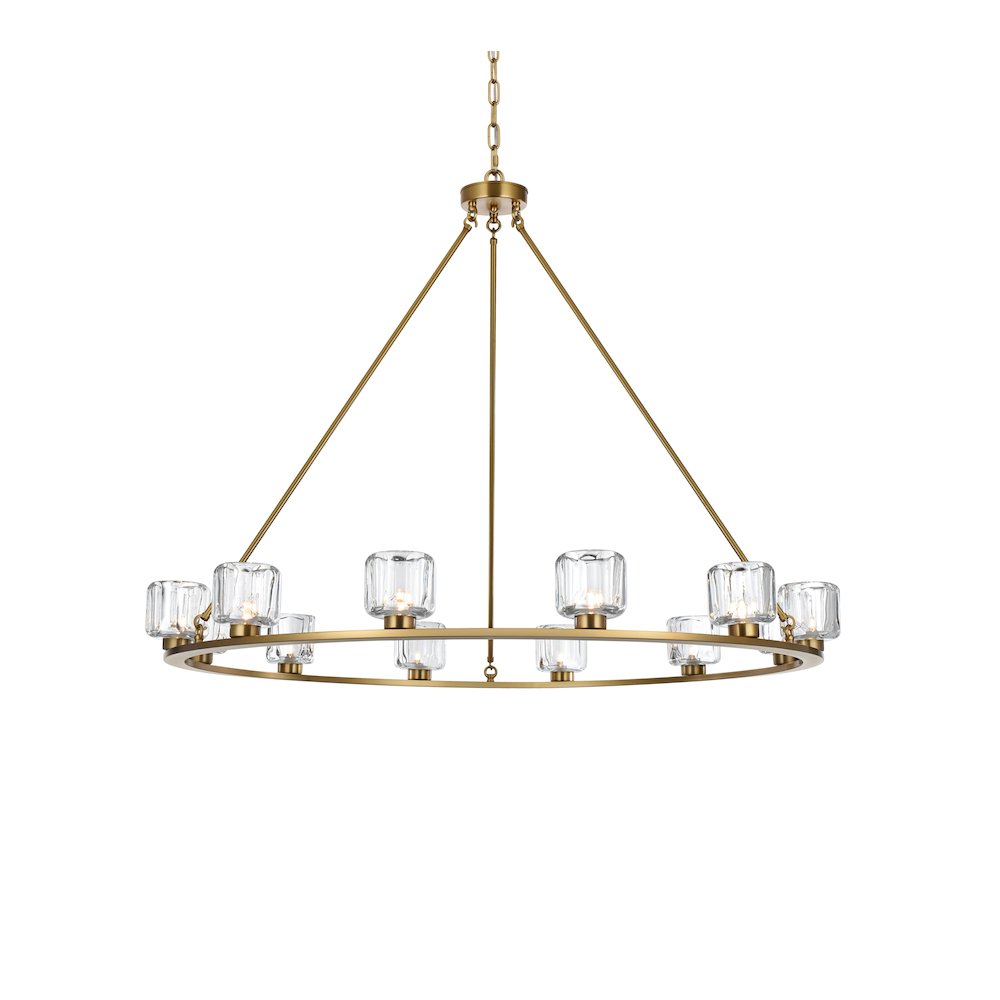 Cadence 48 Inch Chandelier In Satin Gold. Picture 3