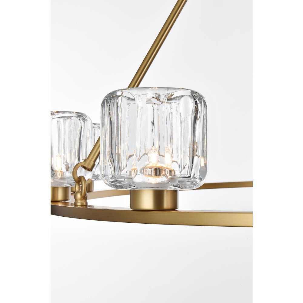 Cadence 48 Inch Chandelier In Satin Gold. Picture 4
