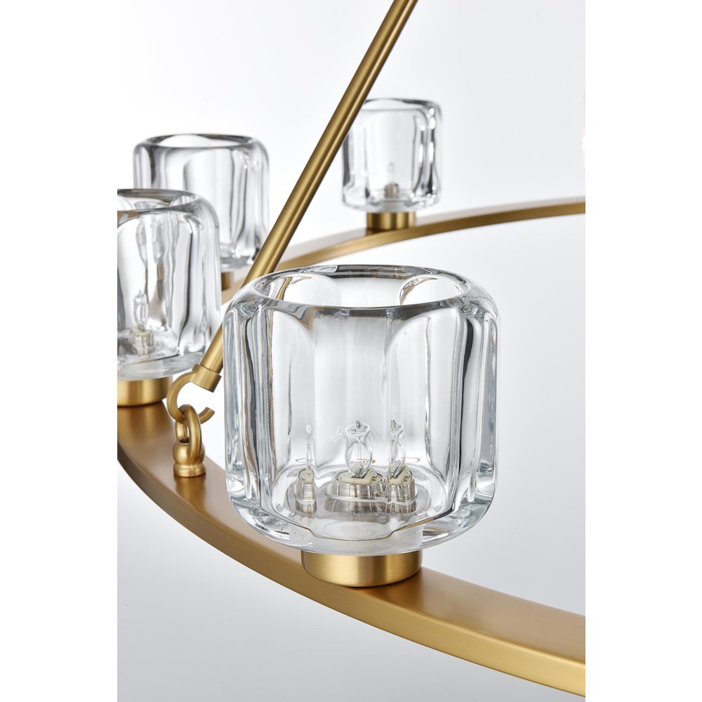Cadence 48 Inch Chandelier In Satin Gold. Picture 5