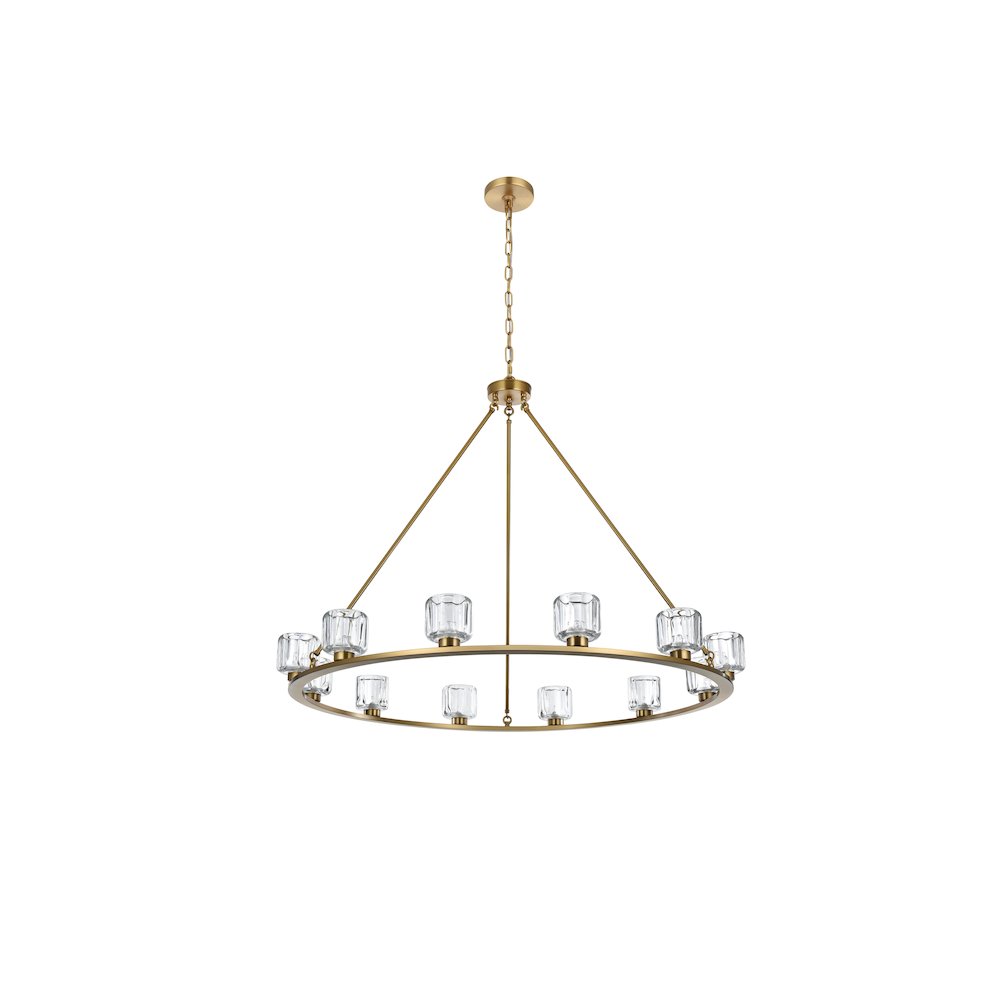 Cadence 48 Inch Chandelier In Satin Gold. Picture 7