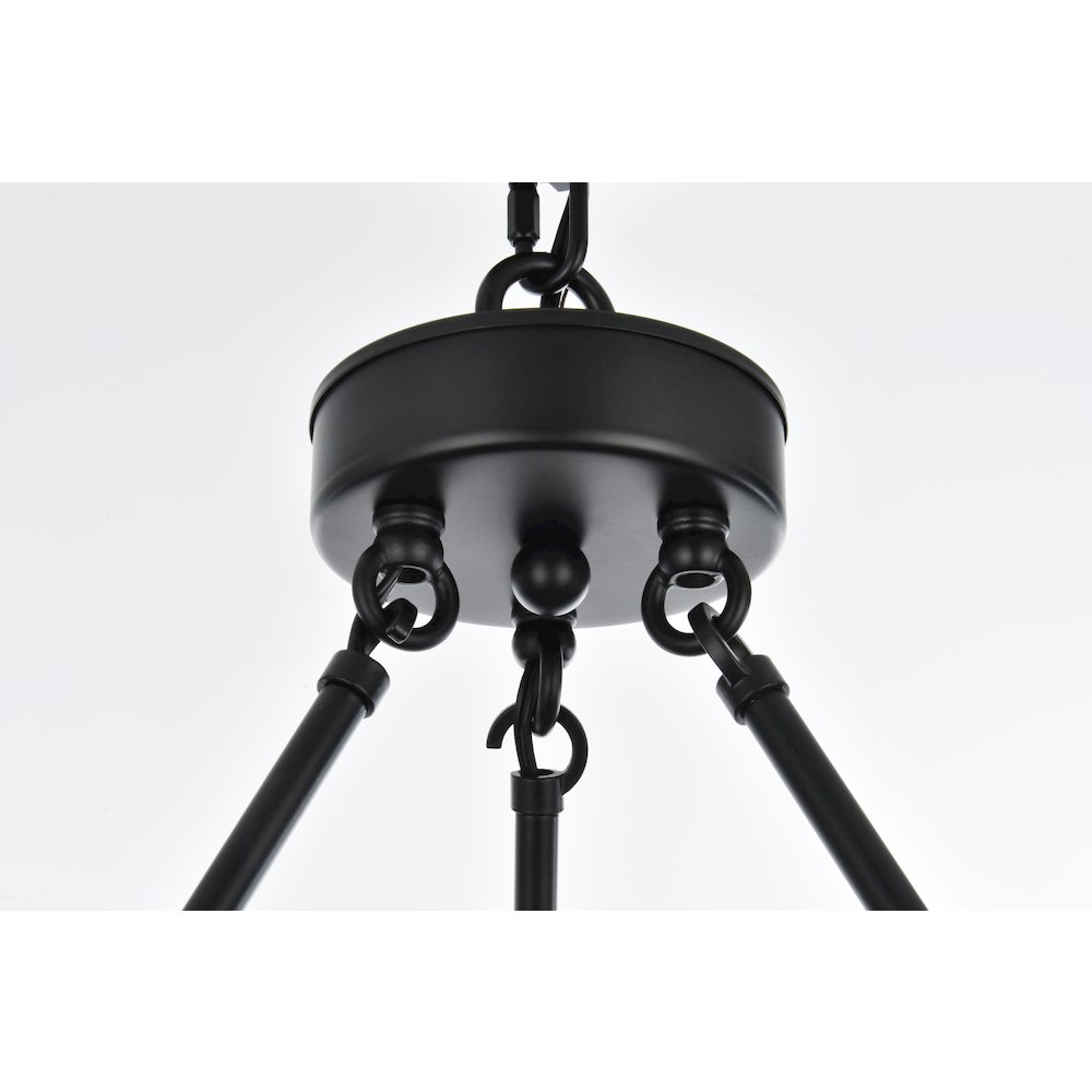 Cadence 36 Inch Two-Tier Chandelier In Black. Picture 6