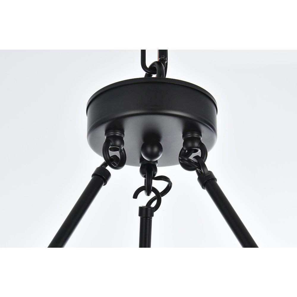 Cadence 48 Inch Two-Tier Chandelier In Black. Picture 6