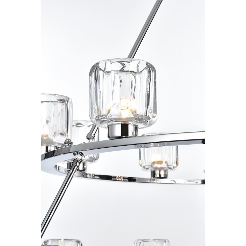 Cadence 48 Inch Two-Tier Chandelier In Chrome. Picture 4