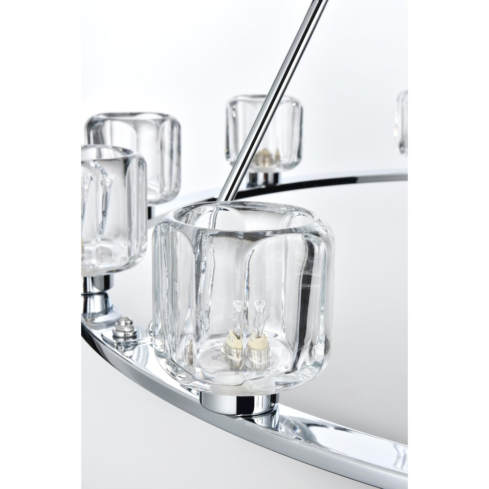 Cadence 48 Inch Two-Tier Chandelier In Chrome. Picture 5