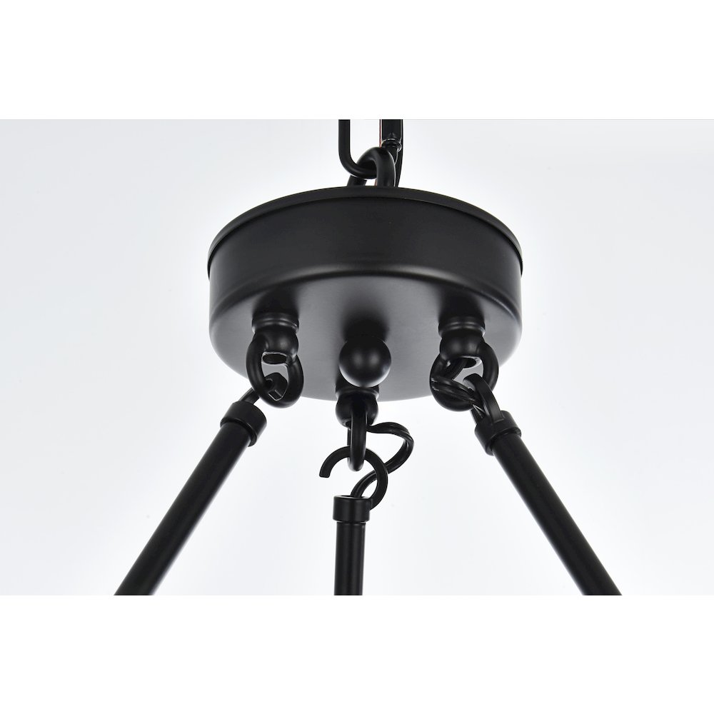 Cadence 48 Inch Three-Tier Chandelier In Black. Picture 6