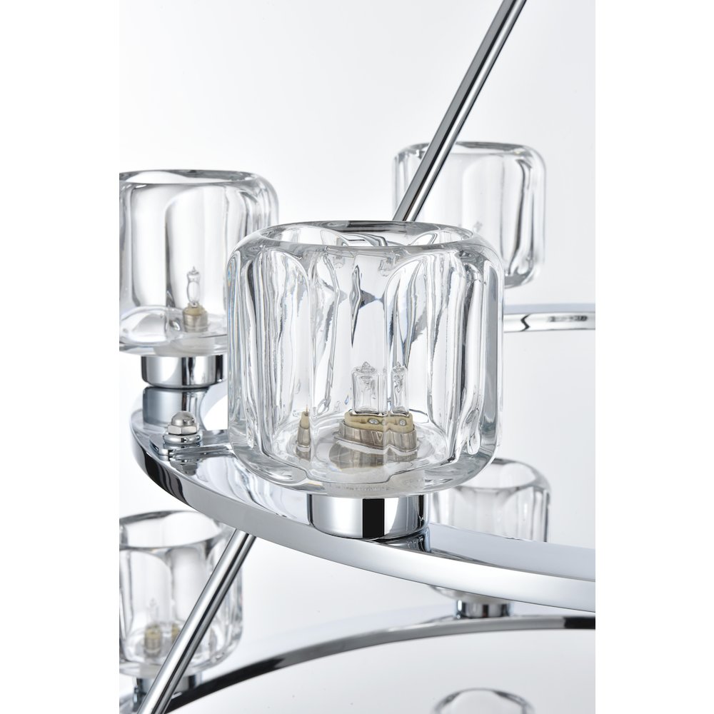 Cadence 48 Inch Three-Tier Chandelier In Chrome. Picture 5