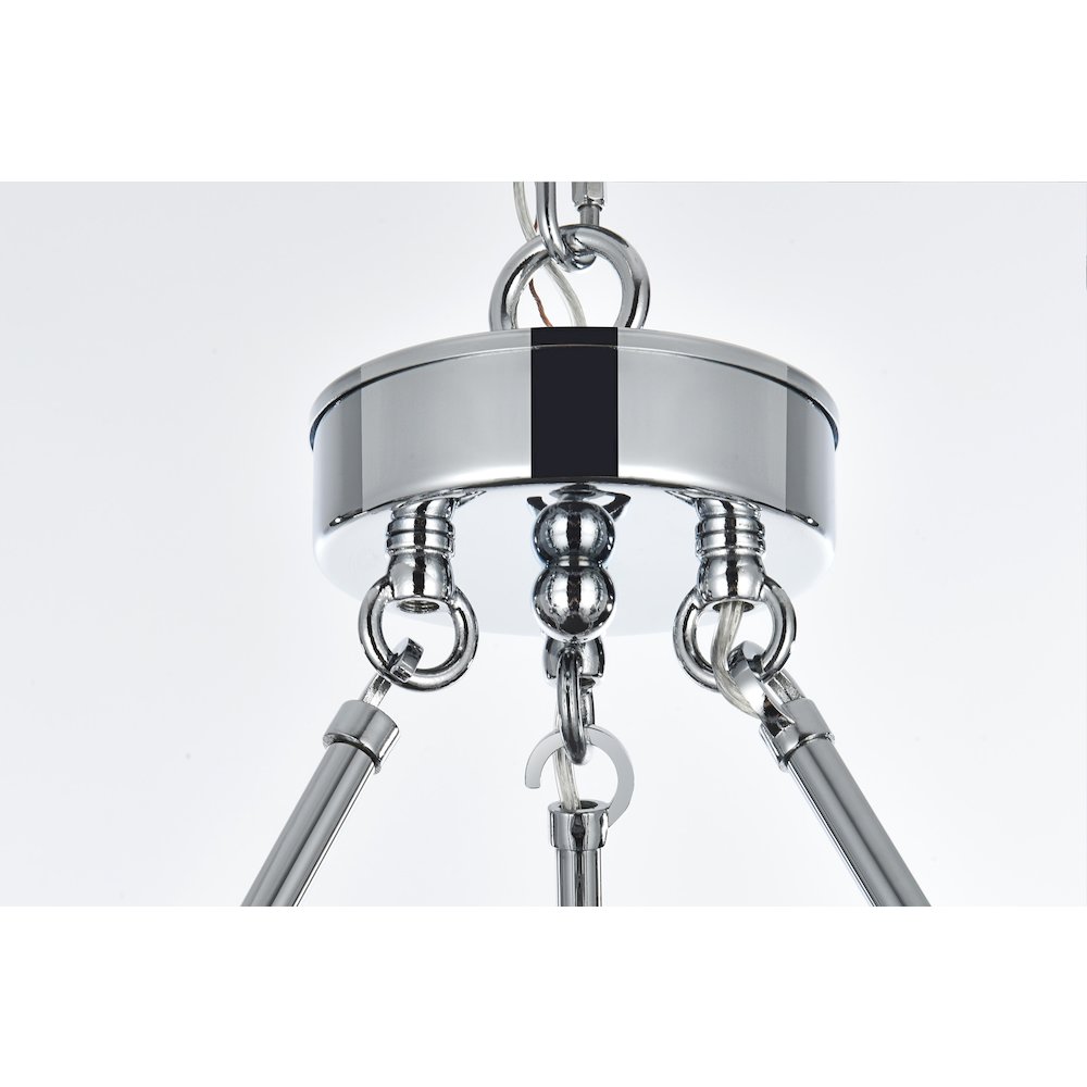 Cadence 48 Inch Three-Tier Chandelier In Chrome. Picture 6