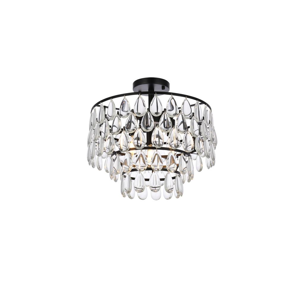 Mila 16 inch flush mount in black. Picture 6
