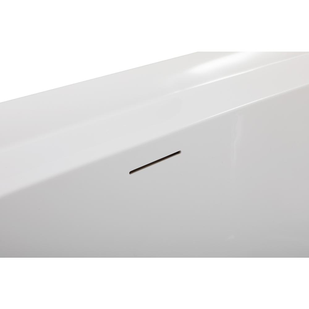 59 inch soaking bathtub in glossy white. Picture 11