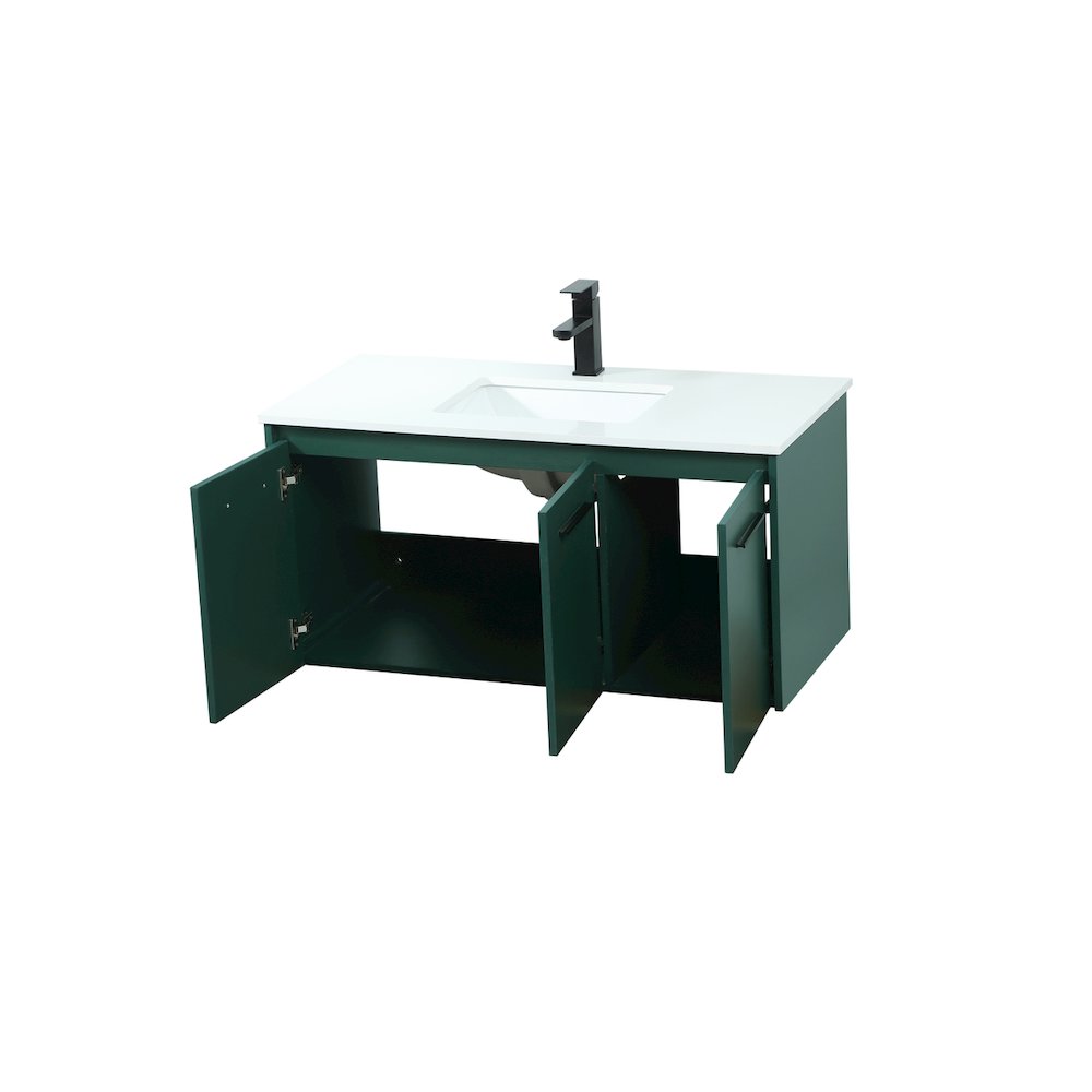 40 Inch Single Bathroom Vanity In Green. Picture 10