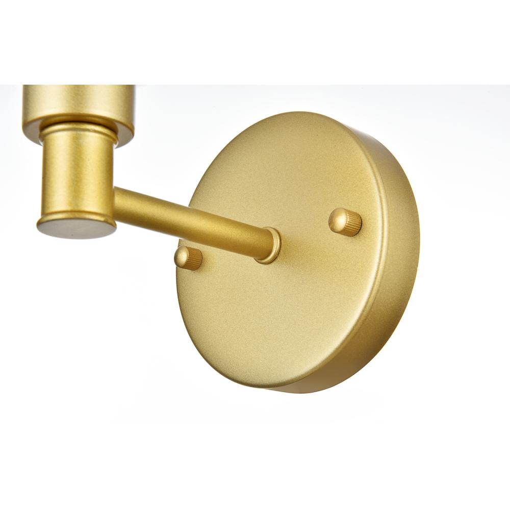 Cordelia 1 light Brass and frosted white Bath Sconce. Picture 5