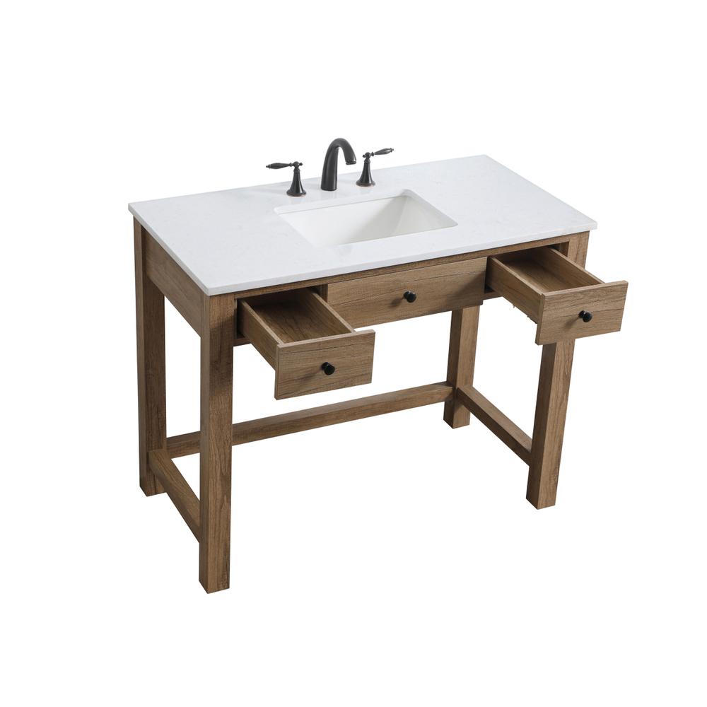 42 Inch ADA Compliant Bathroom Vanity In Natural Oak. Picture 9