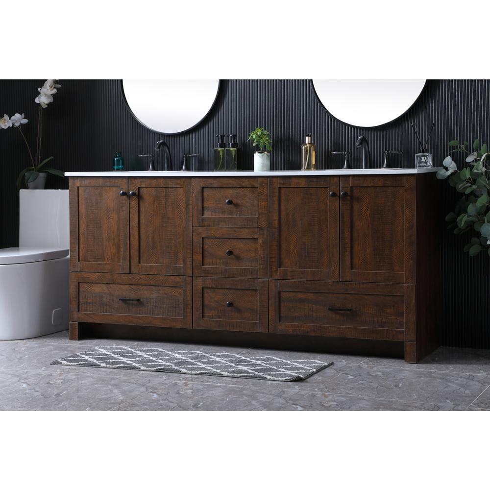 72 Inch Double Bathroom Vanity In Expresso. Picture 2