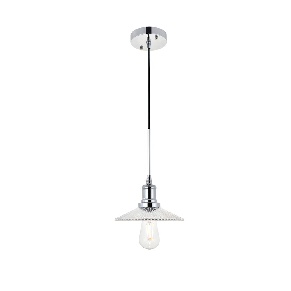 Waltz 1 Light Chrome Pendant. Picture 1