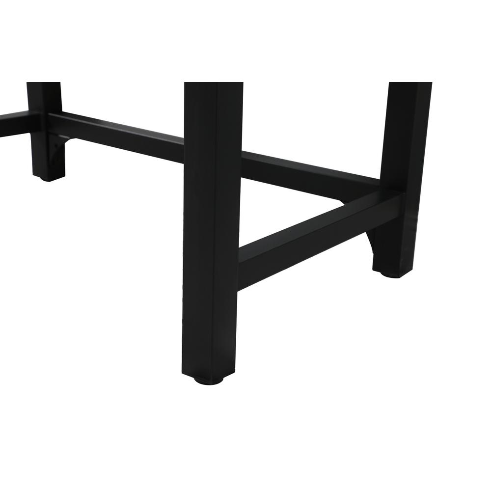 36 inch ADA compliant Single bathroom metal vanity in black. Picture 11