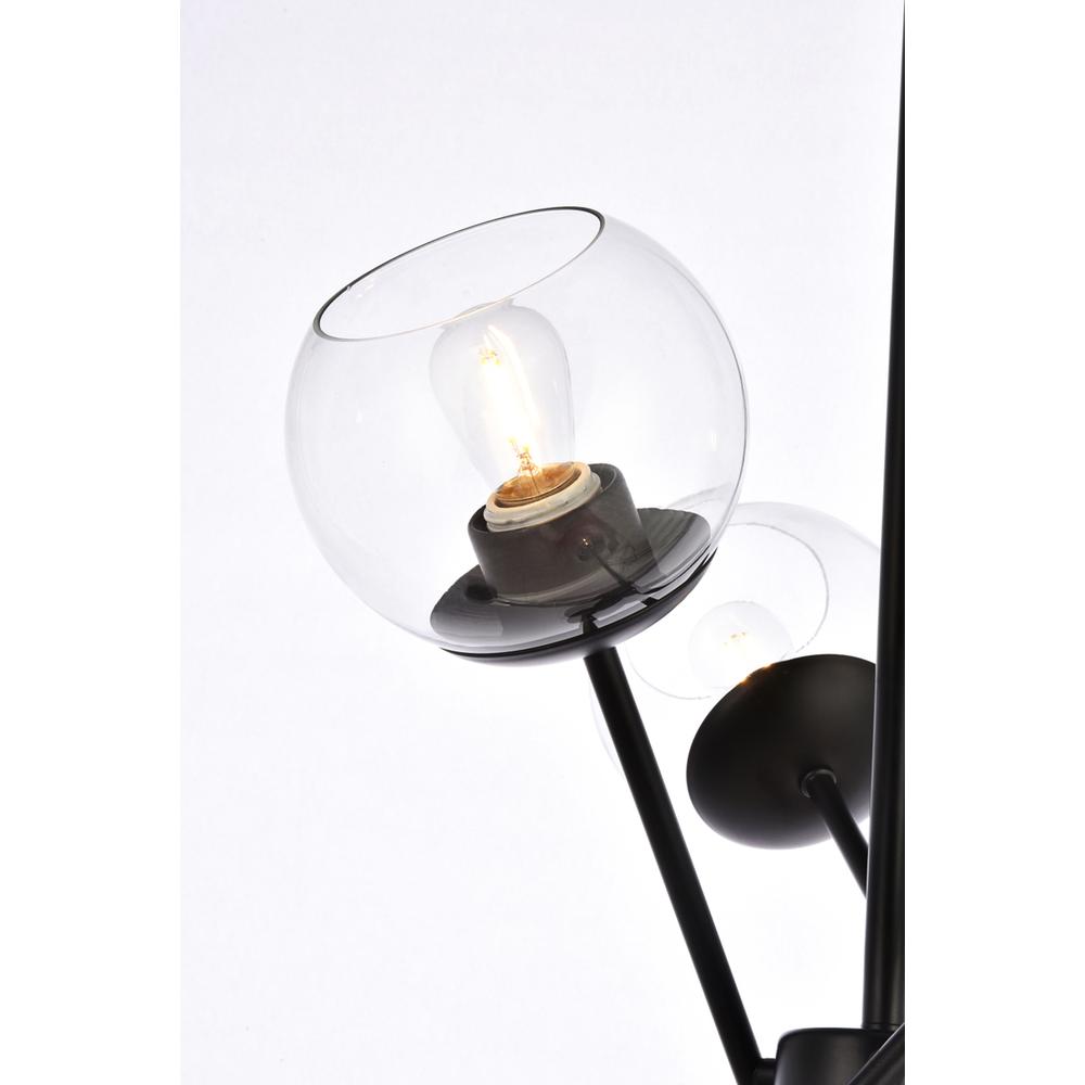 Axl 24 inch pendant in black with clear shade. Picture 4